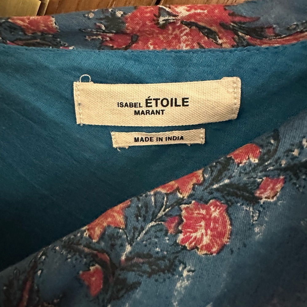 Etoile Isabel Marant Blue Print Mini Dress - Picture 4 of 8